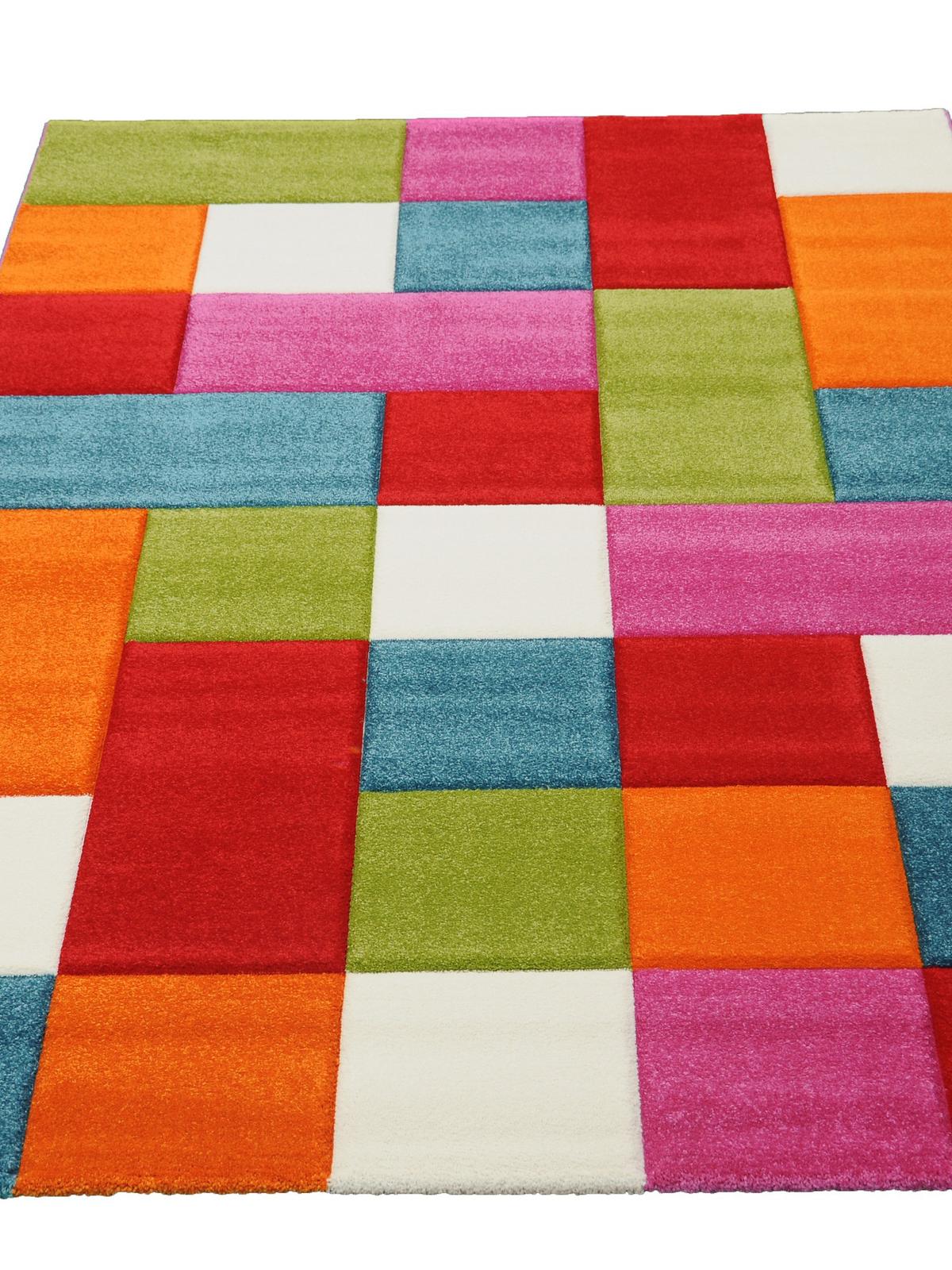 KINDERTEPPICH Kurzflor Patchwork CASOLA Polypropylen Mehrfarbig 80 x 150 cm - Multicolor, Textil (80/150cm) - KADIMA DESIGN