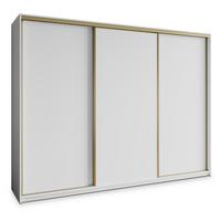 SCHWEBETÜRENSCHRANK NISSE 270/205/60 cm 3-türig Weiß - Weiß, Holzwerkstoff (270/205/60cm) - MASSENO