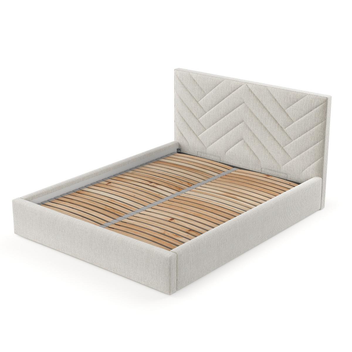 POLSTERBETT Arco 140/200 cm Beige im Inari Stoff - Beige/Schwarz, Holz/Holzwerkstoff (140/200cm) - AltaBeds