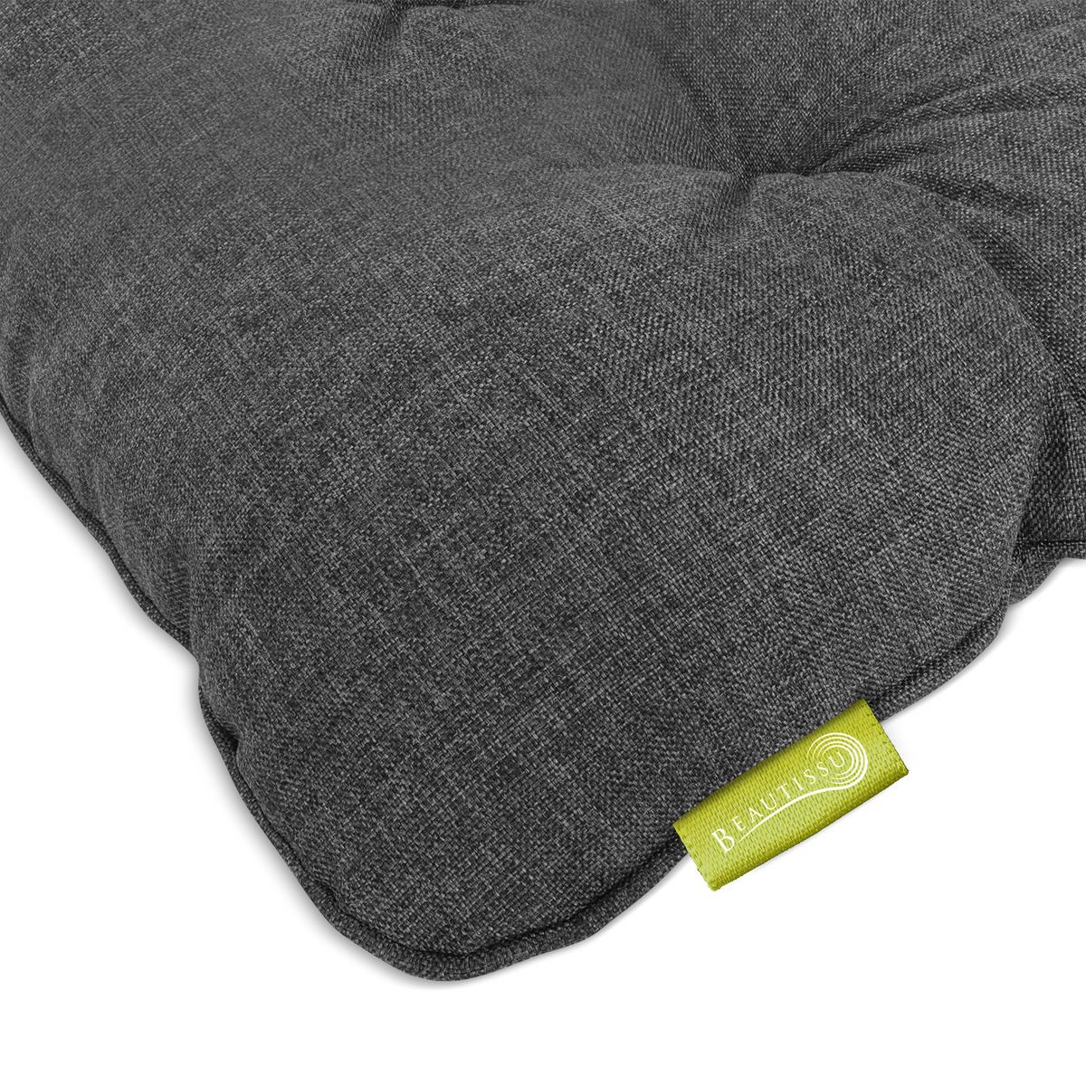 LOUNGEKISSEN Beauflair Outdoor Sitz 50/50/10cm Graphitgrau - Graphitfarben, Textil (50/10/50cm) - Beautissu 