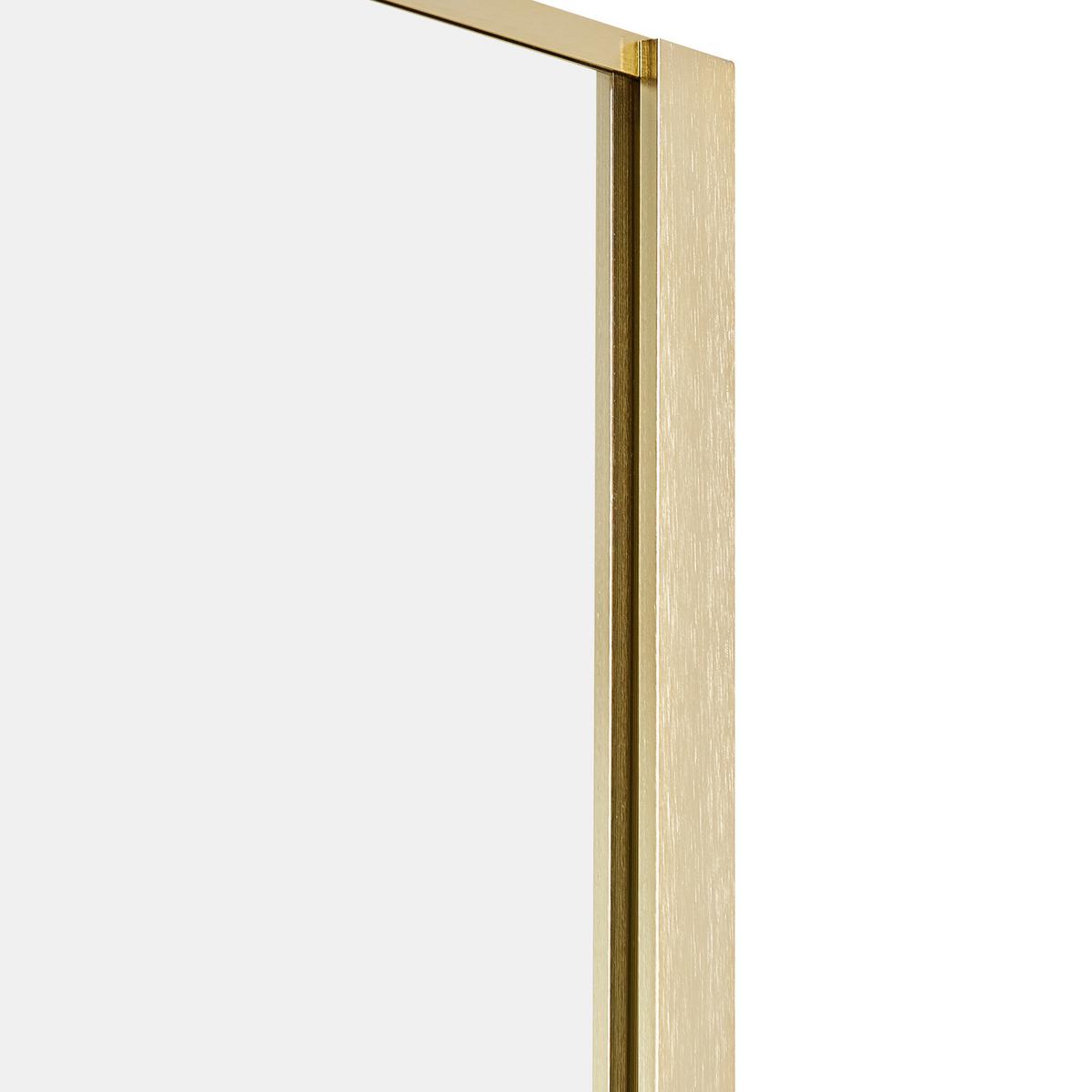DUSCHWAND 90/190 cm Gold Waspam - Transparent/Goldfarben, Glas (90/190cm) - Beliani