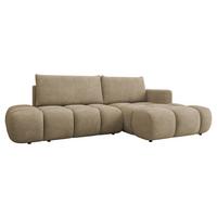 ECKSOFA Soffi, Seite: Rechts - Hellbraun/Schwarz, Holz/Kunststoff (283/166cm) - MIRJAN24