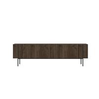 TV-MÖBEL mit 2 klappbaren Türen und Metallfüßen 31,4/160/45,6 cm - Naturfarben, Holzwerkstoff (31.4/45.6/36cm) - Calicosy