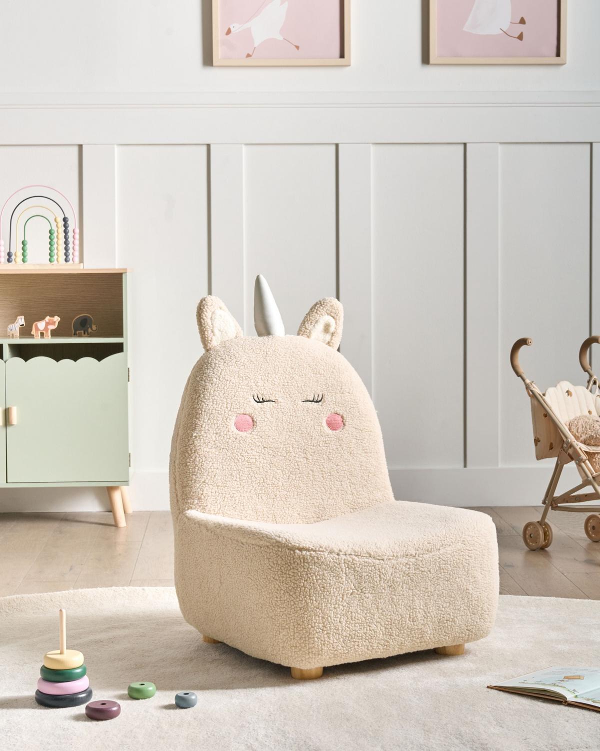 KINDERSESSEL Hellbeige Lulea - Beige/Braun, Textil (50/75/54cm) - Beliani