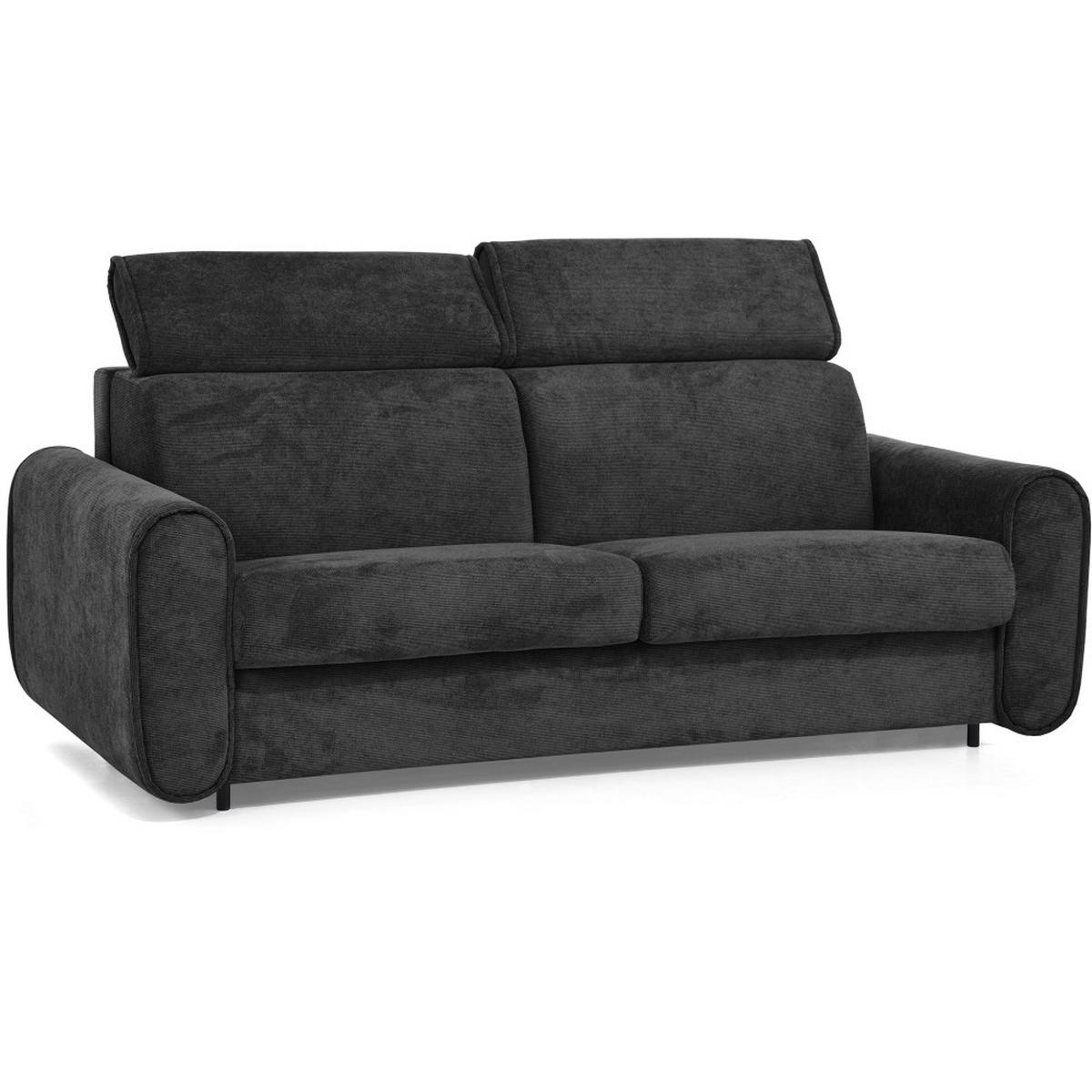 SCHLAFSOFA Pavarti mit italienischem Gestell, 140x195, Schwarz - Schwarz, Holzwerkstoff/Textil (194/88/100cm) - Beautysofa