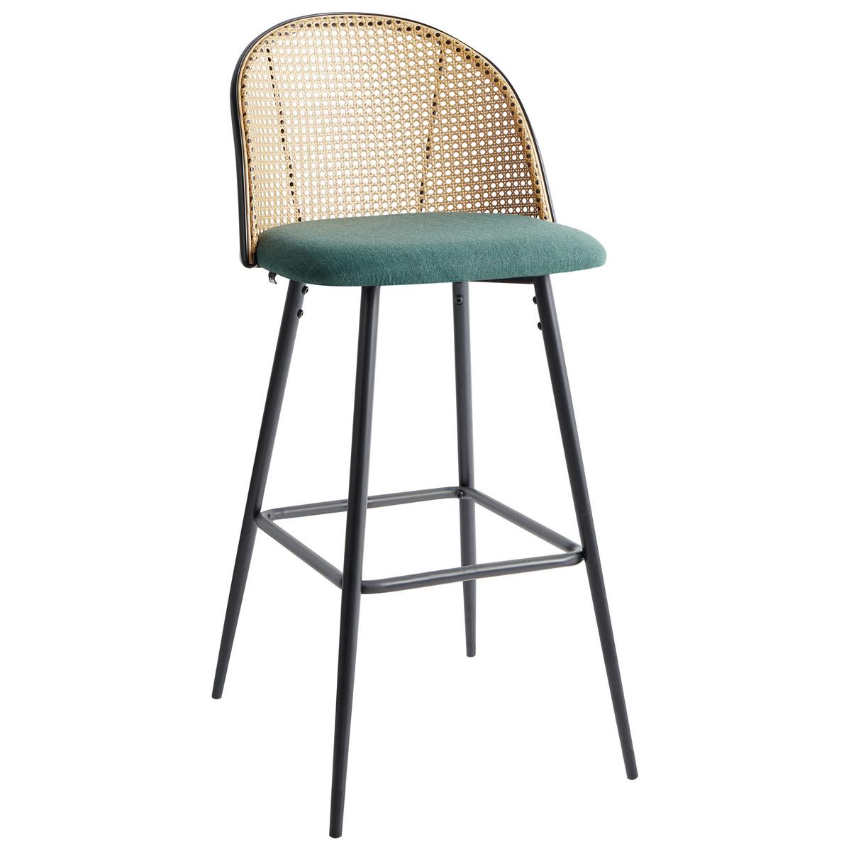 BARSTÜHLEN 2er-Set Schwarz Cornell - Schwarz/Braun, Metall (46/104/51cm) - Beliani