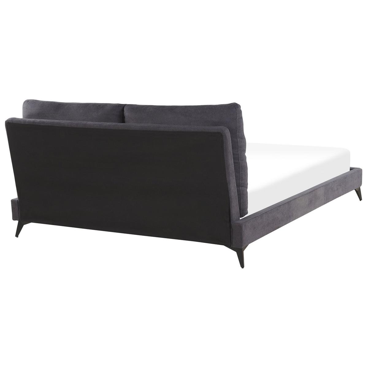 POLSTERBETT 180/200cm Dunkelgrau Melle - Dunkelgrau, Textil (180/200cm) - Beliani