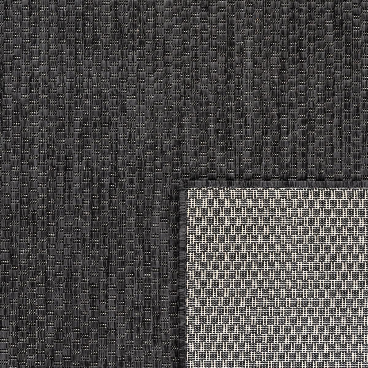 FLACHWEBTEPPICH, einfarbig, aus Polypropylen, Anthrazit, 300 x 400 cm - Anthrazit, Textil (400/300cm) - KADIMA DESIGN