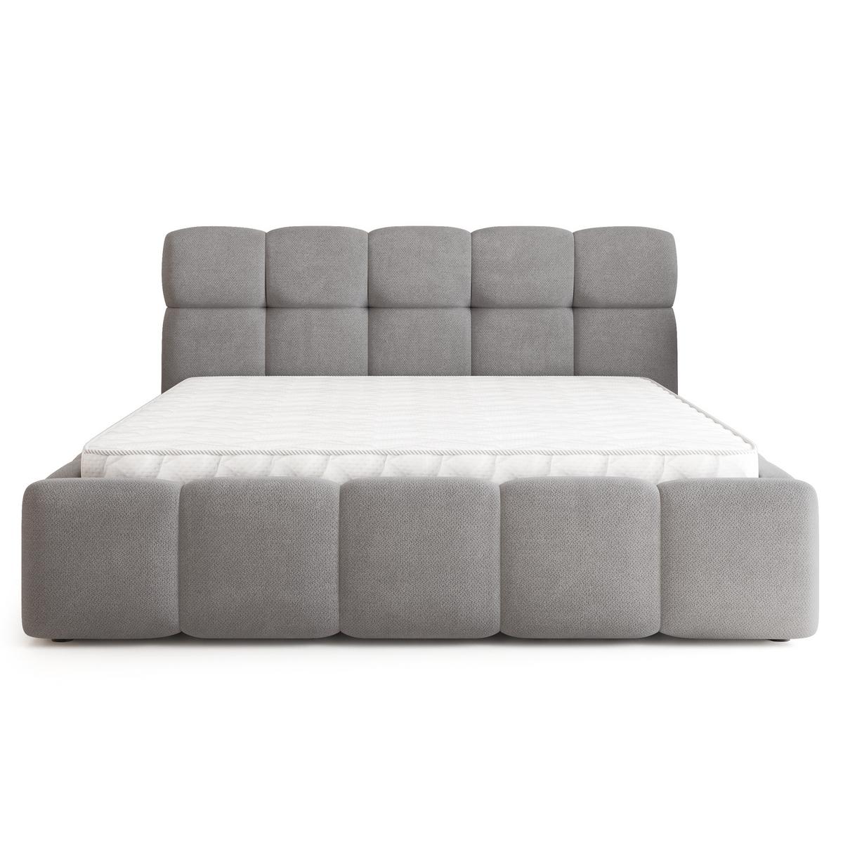 POLSTERBETT FARU SR 180x200 cm mit Bettkästen - Grau - Grau, Holz (180/200cm) - MASSENO