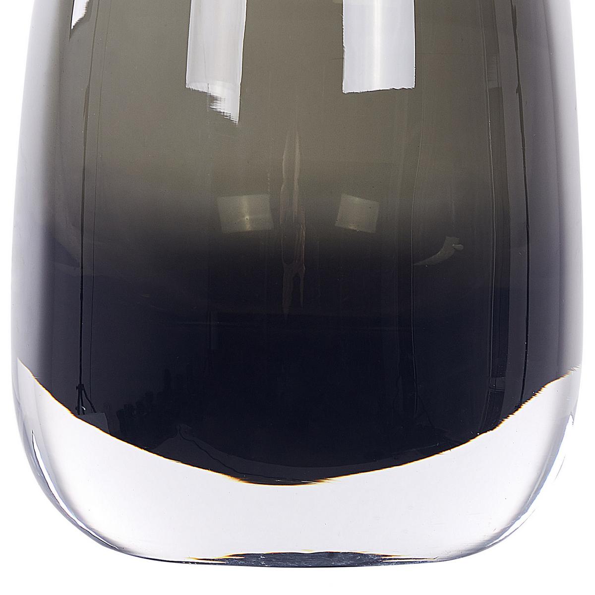 BLUMENVASE Glas grau Fyska - Grau, Glas (18cm) - Beliani