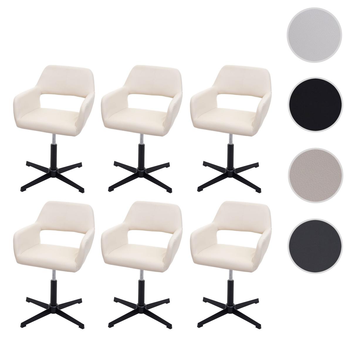 ESSZIMMERSTUHL Cremeweiß 6er-Set - Creme/Weiß, Textil (65/89/65cm) - MCW