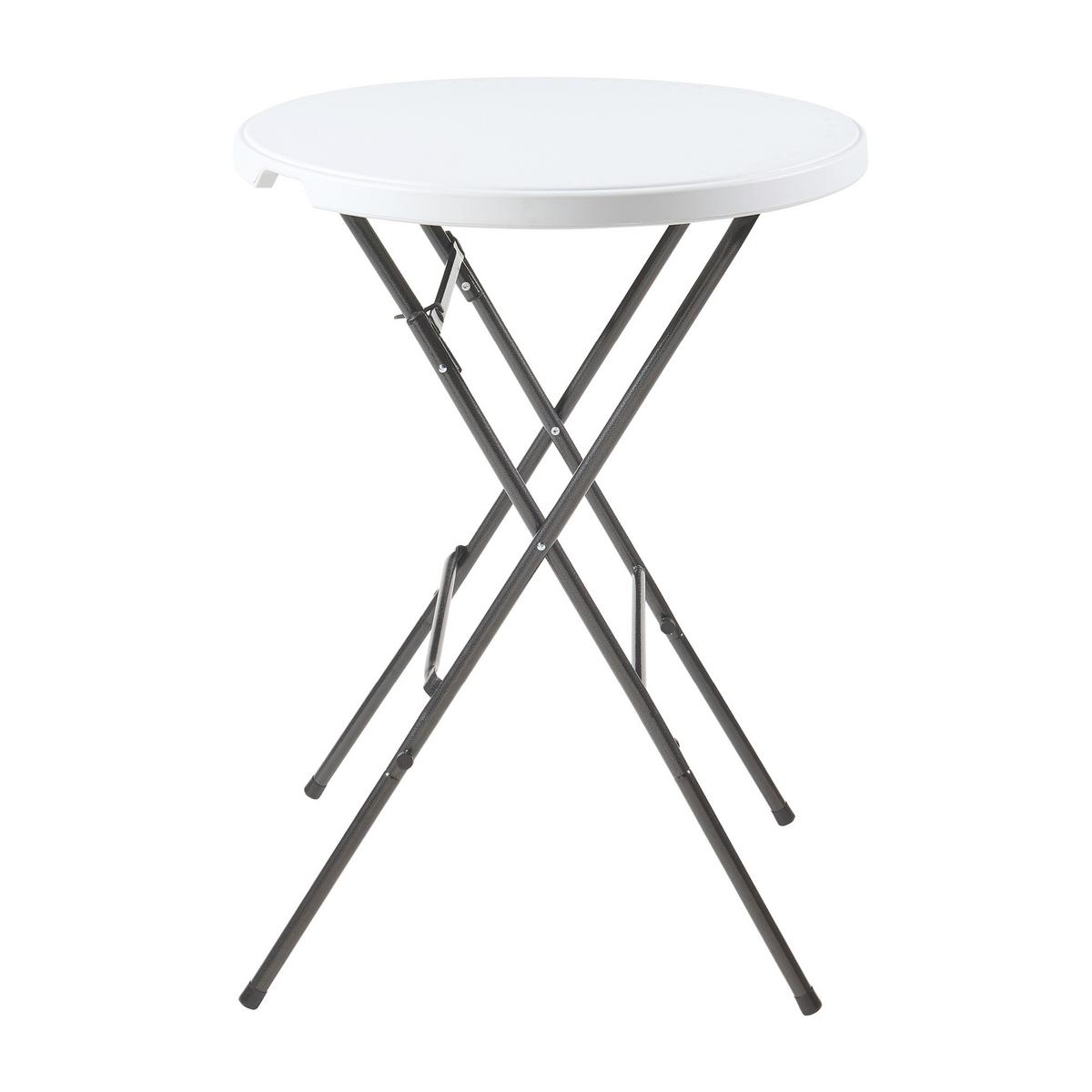 KLAPPTISCH Ljusnarsberg - Weiß, Kunststoff/Metall (80/80/110cm) - [en.casa]