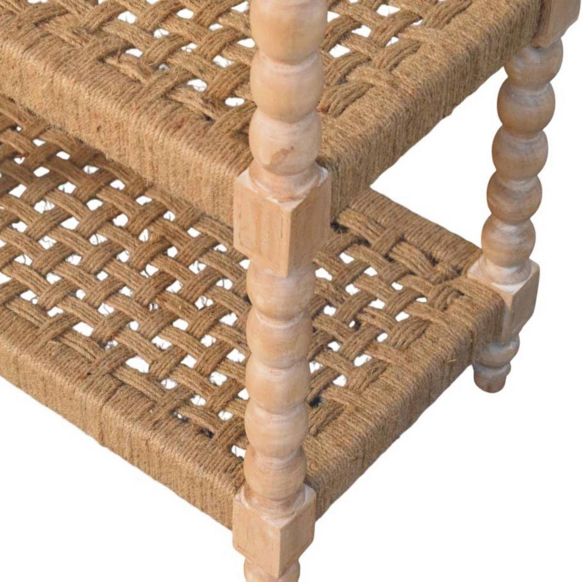 KONSOLENTISCH mit Stonedrift-Holz-Finish, 2 Schubladen, 4 offene Ablagen, hellbraun - Braun, Holz (40/115/88cm) - Artisan Furniture