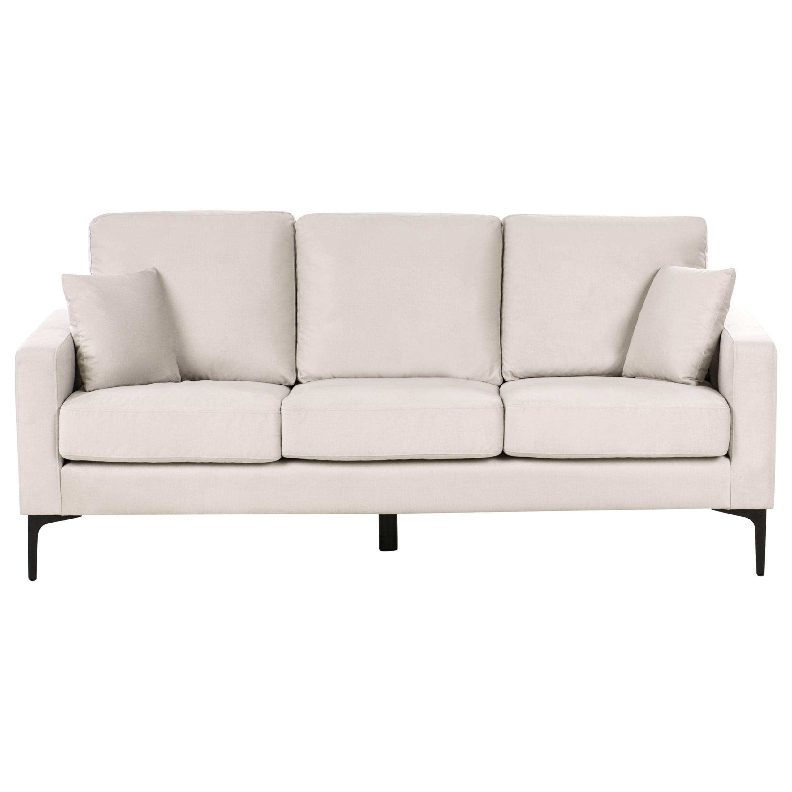 3-SITZER-SOFA Stoff Hellbeige Gavle - Beige, Textil (183/83/78cm) - Beliani