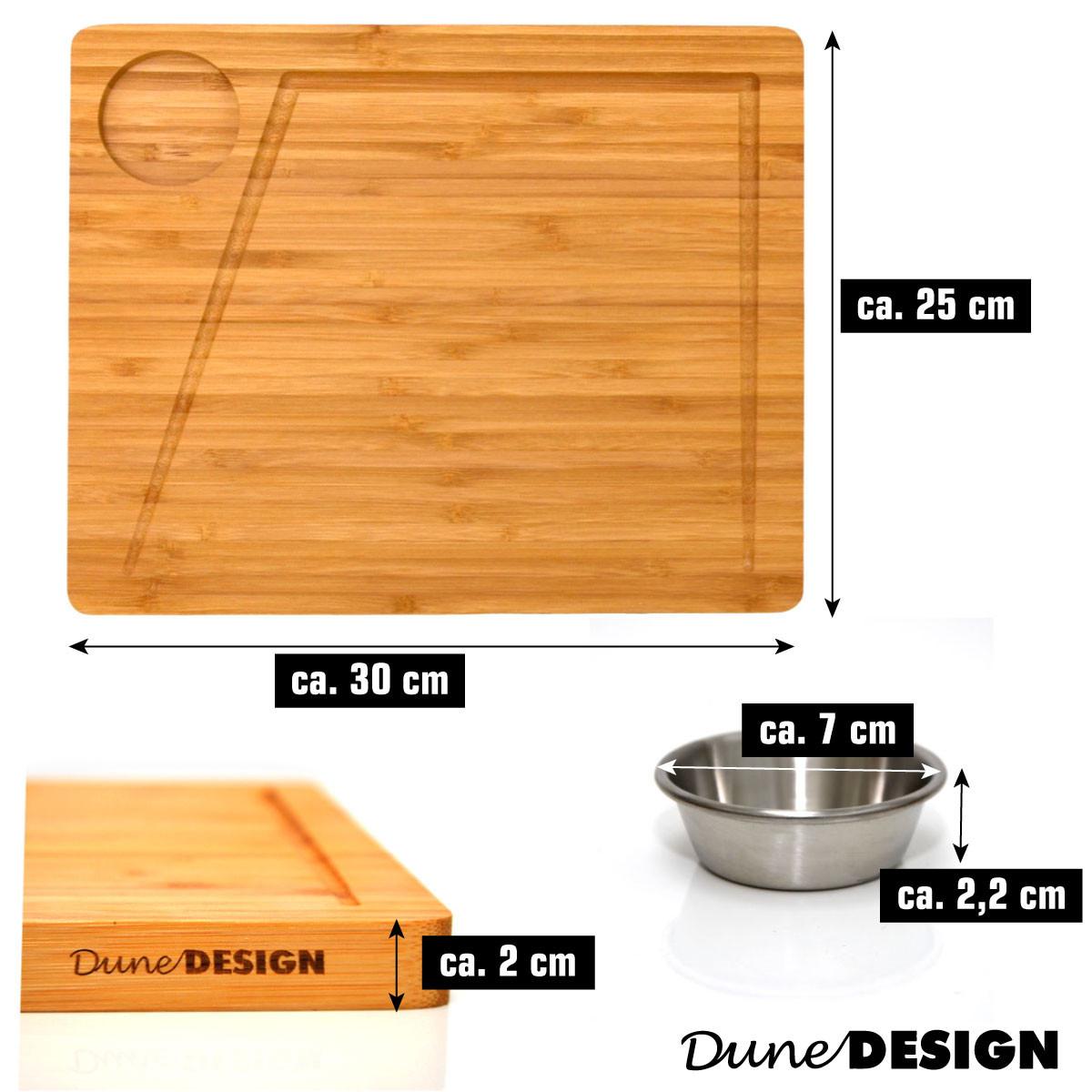 STEAKBRETT 25/30/2 cm, Bambus - Beige, Holz (25/30cm) - Dunedesign