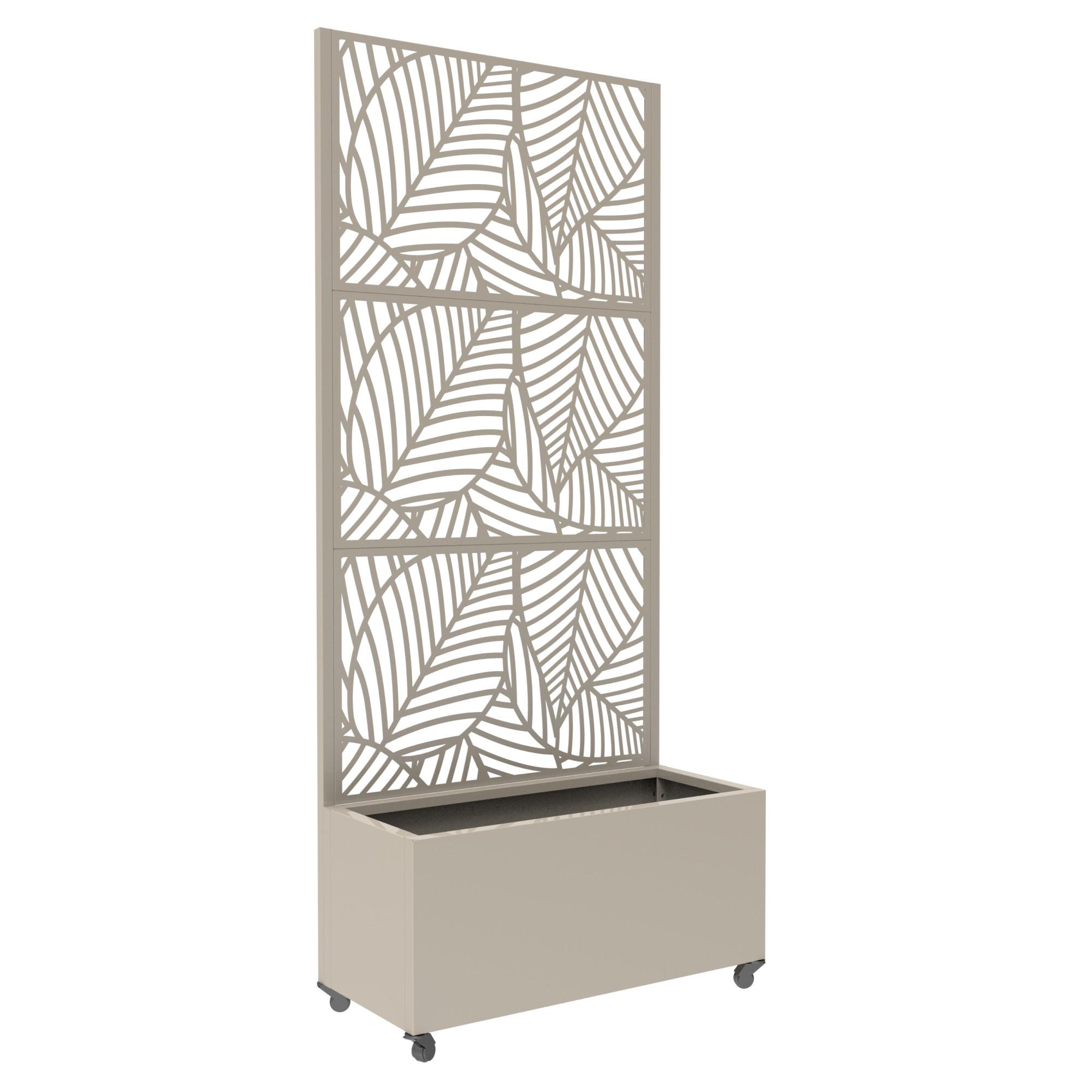 BLUMENKASTEN Surnskoki - Beige, Metall (82/190/38cm) - casa.pro