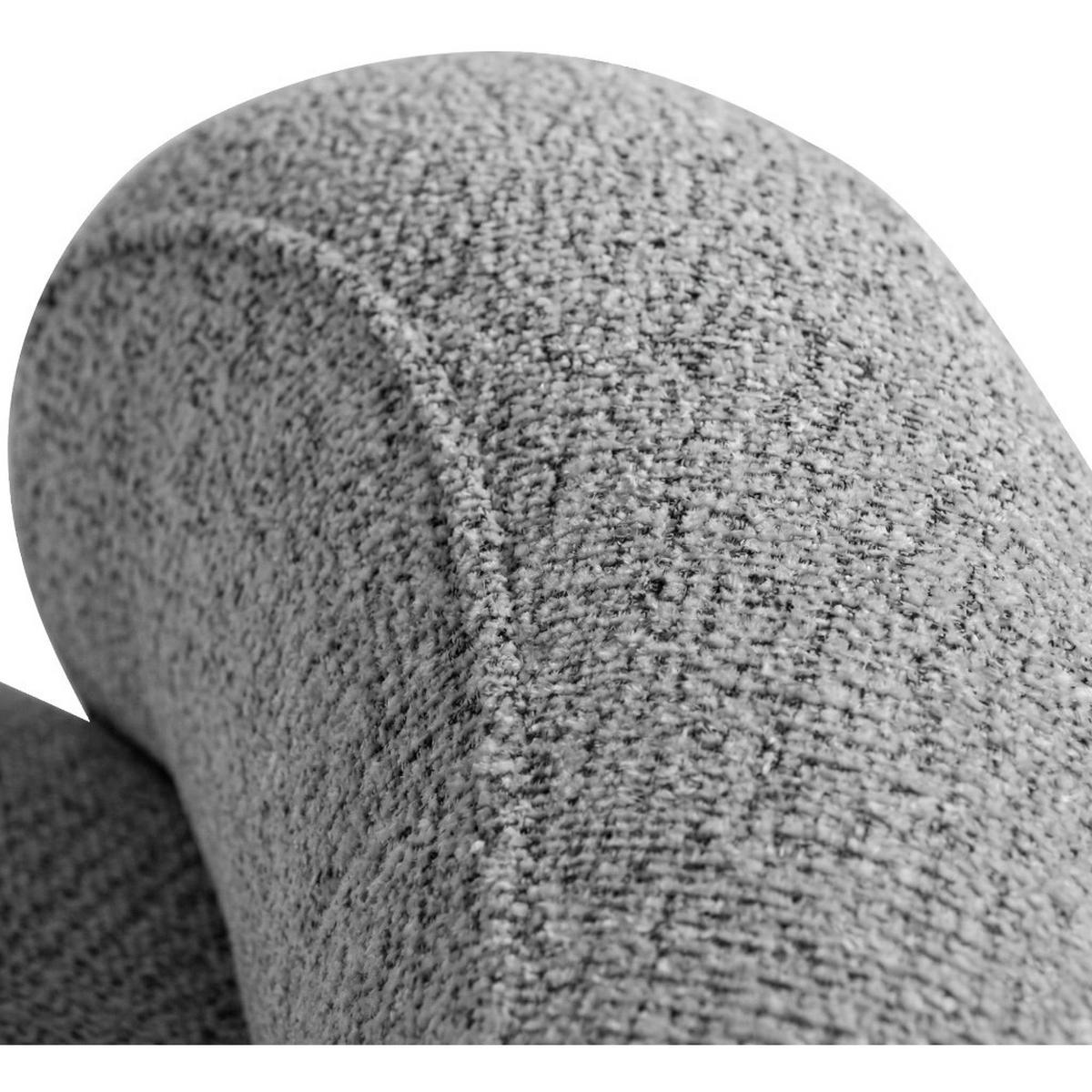 SESSEL Mao, Drehsessel mit runder Form, Silber, Chenille-Stoff - Silberfarben, Textil (99/82/91cm) - Beautysofa