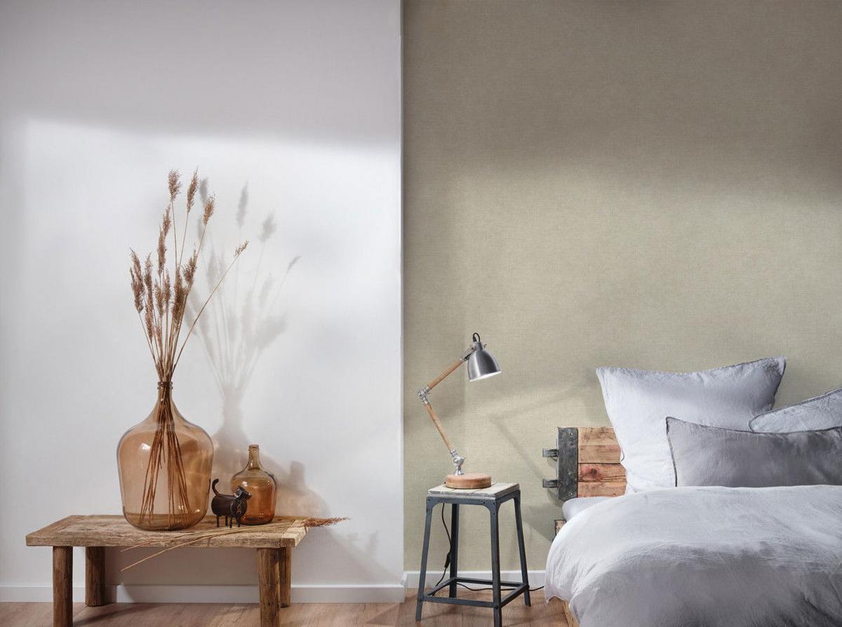 VLIESTAPETE Grün 53/1005 cm - Grün, Textil (53/1cm) - KUNSTLOFT