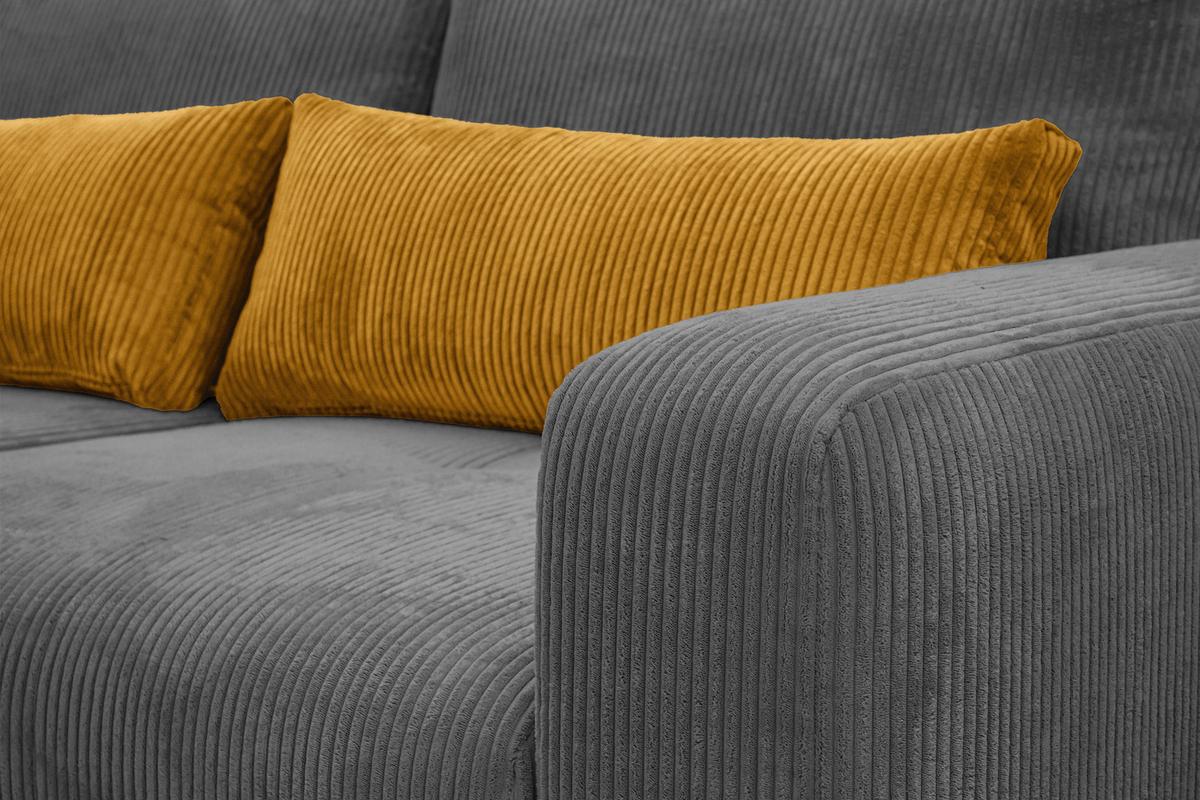 SOFA OLI 3-Sitzer, dunkelgrau - Dunkelgrau, Holz/Textil (208/91/108cm) - Wozimo