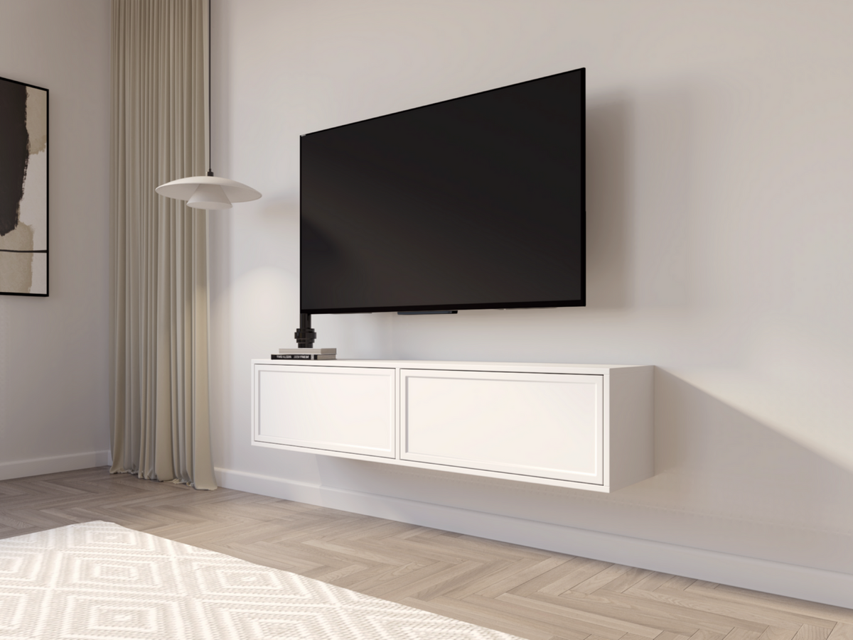 TV-HÄNGEBOARD Velveto 2-türig, Weiß, 140 cm - Weiß, Holzwerkstoff (140/30/30cm) - Selsey