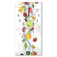 WANDUHR aus Glas 30x60 cm - Obst - Multicolor, Glas (30/60/0.4cm) - TULUP