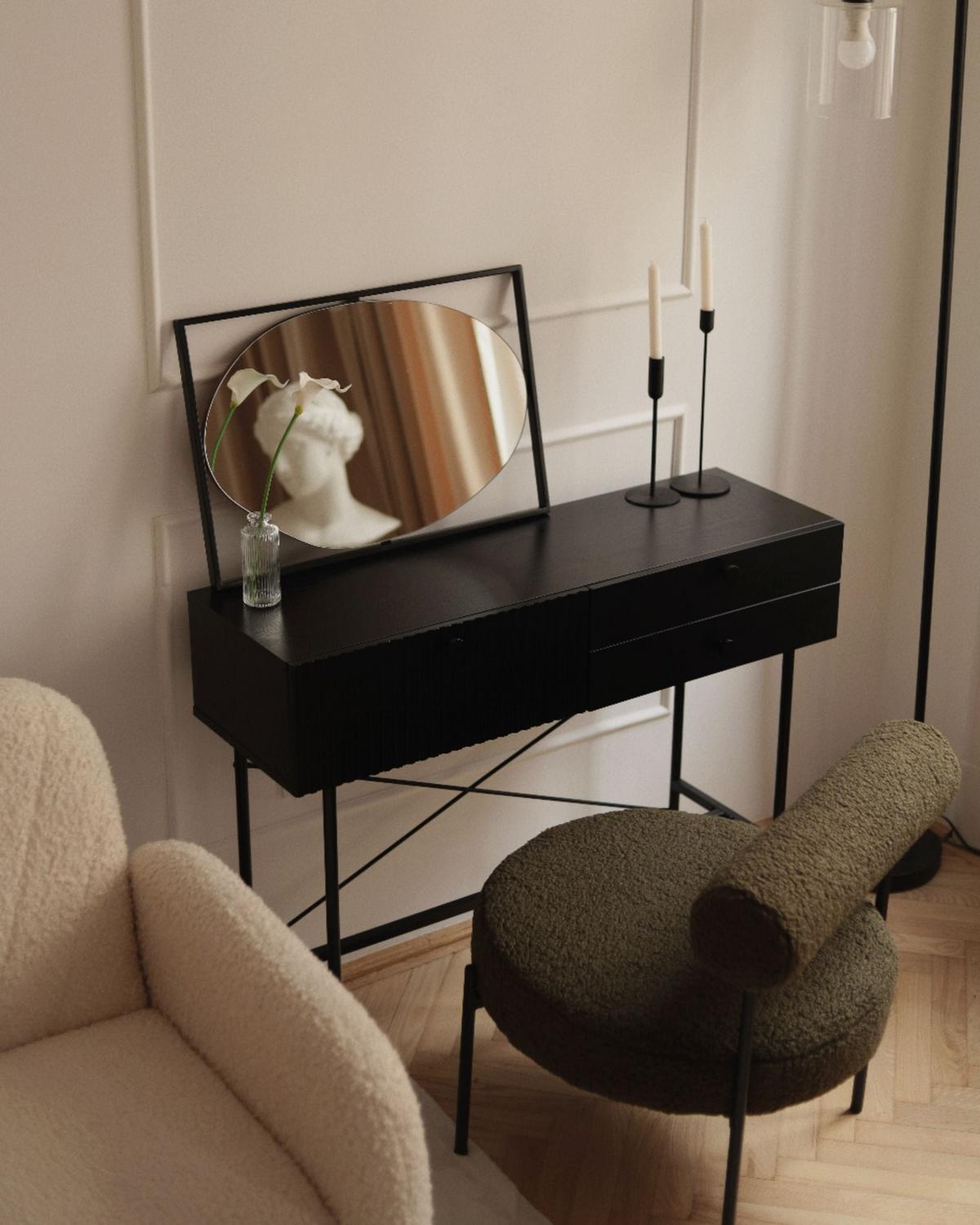 KONSOLENTISCH Schwarz Coventry - Schwarz, Holzwerkstoff (32/100/79cm) - Beliani
