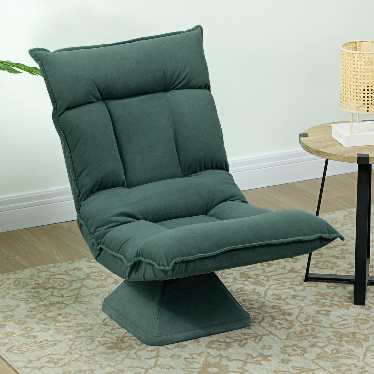 BODENSTUHL Polyester Grün - Grün, Kunststoff (62/95/70cm) - HOMCOM