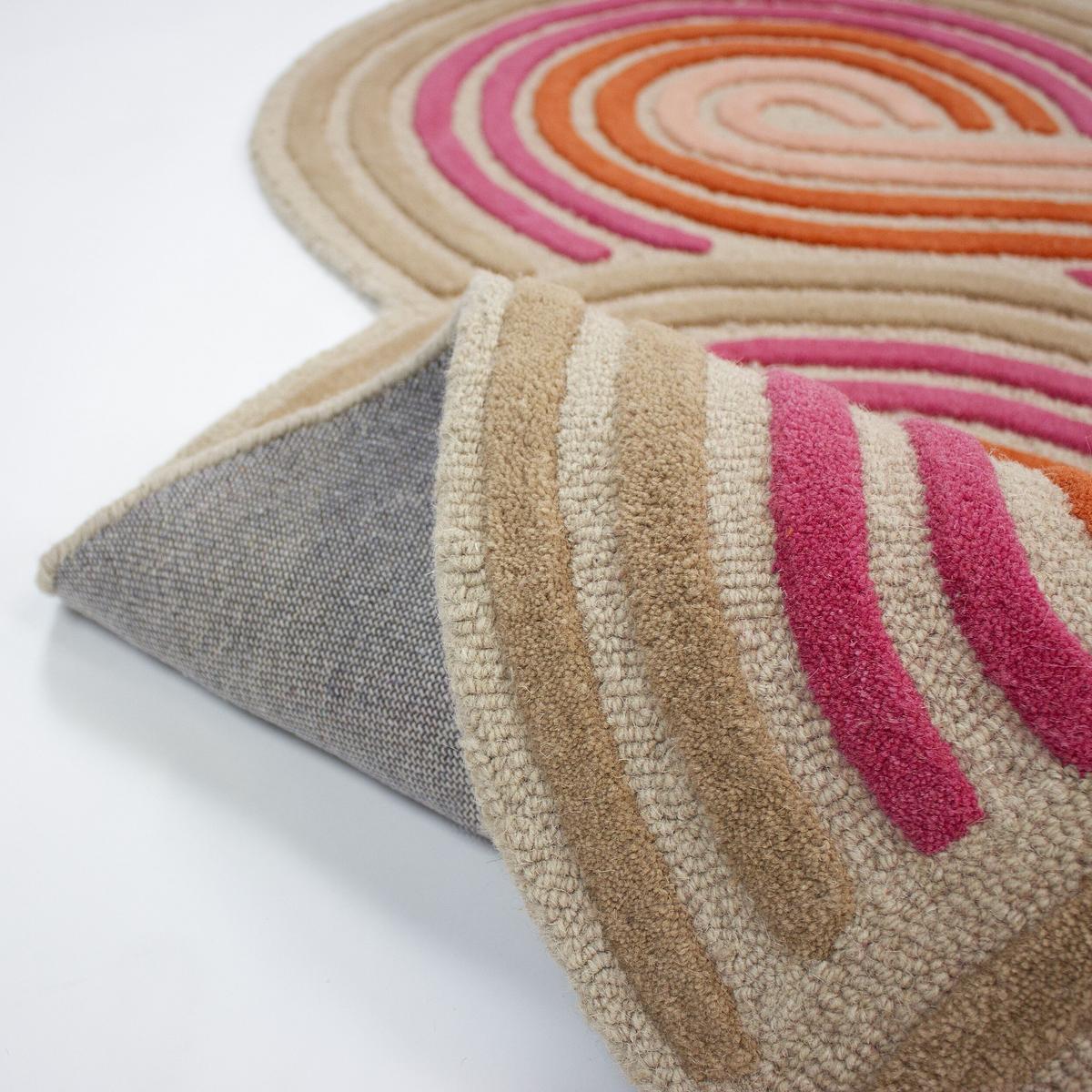 WOLLTEPPICH SOAR, abstrakt, Rosa, 80 x 300 cm - Rosa, Textil (300/80cm) - KADIMA DESIGN