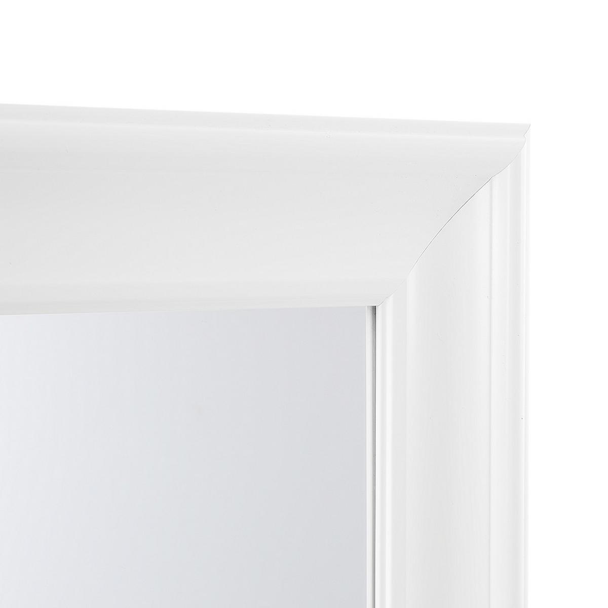 WANDSPIEGEL weiß rechteckig 51/141 cm Lunel - Weiß, Kunststoff (51/141/3cm) - Beliani