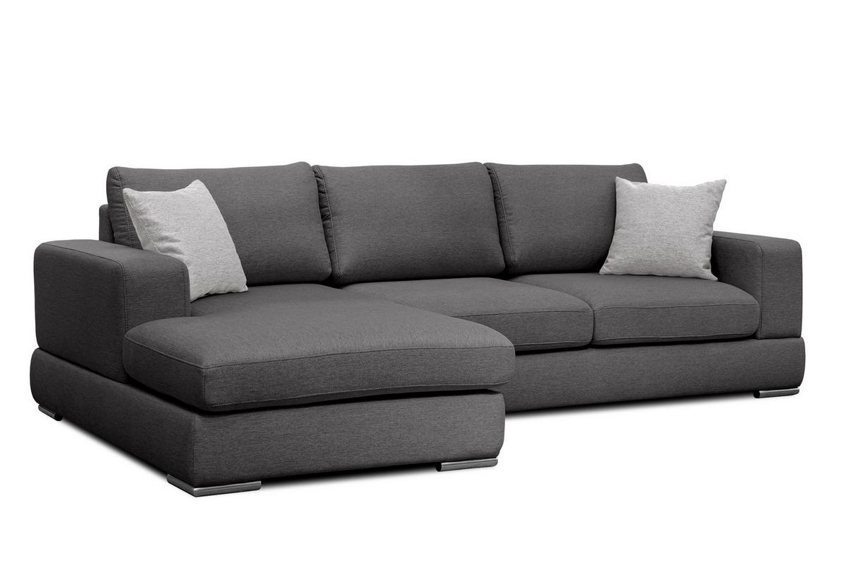 ECKSOFA OTTO 4-Sitzer, dunkelgrau - Dunkelgrau, Holzwerkstoff/Textil (159/279cm) - Wozimo