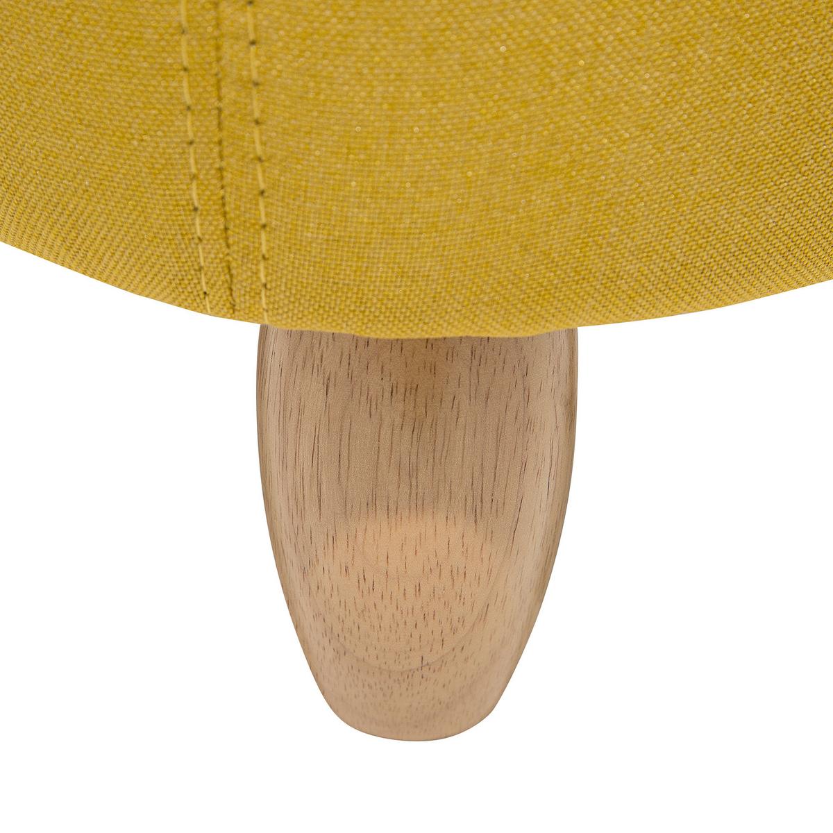 TIERHOCKER Piggy 32/50/35 cm - Gelb, Kunststoff/Textil (50/35/32cm) - Beliani