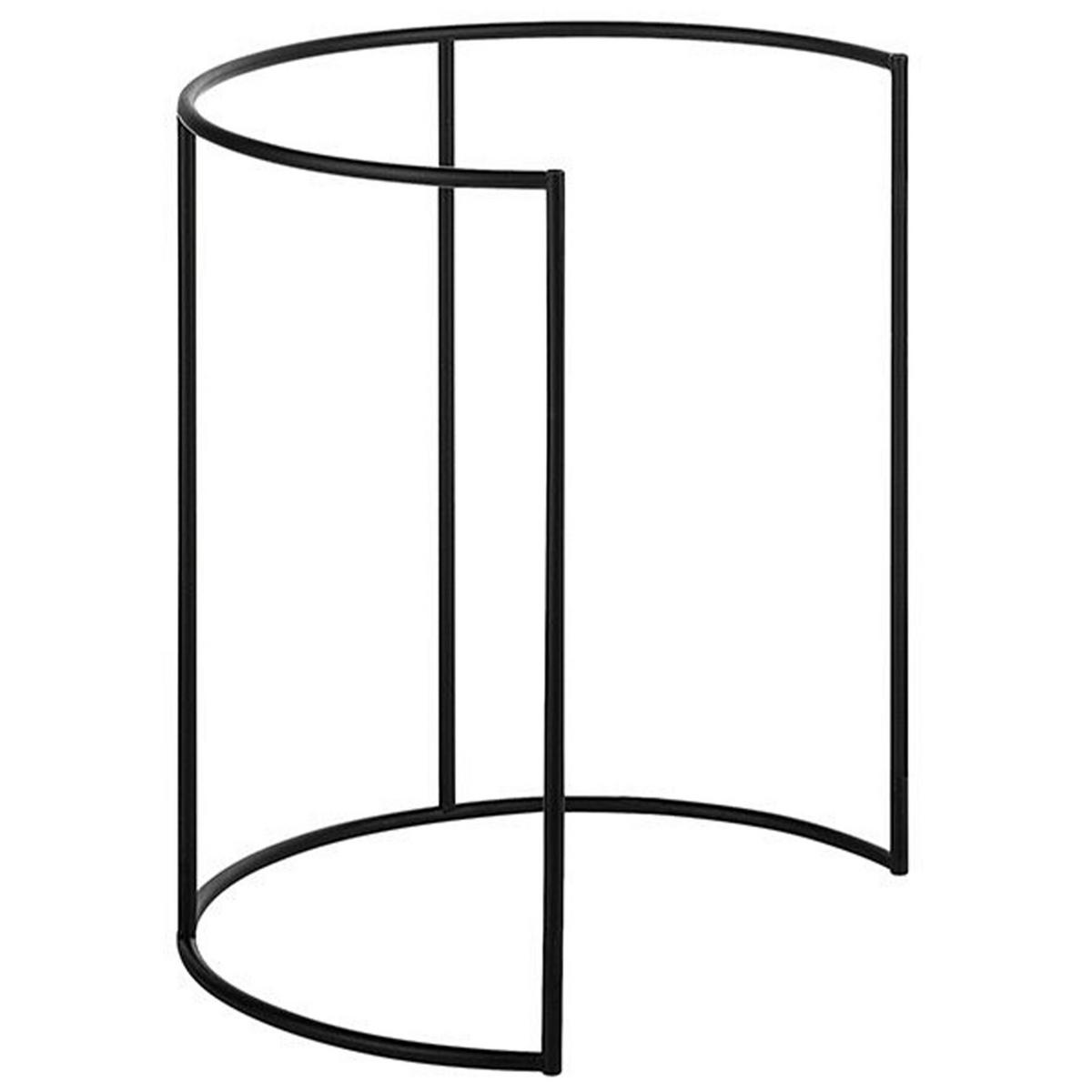BEISTELLTISCH 2er-Set Rund Schwarz Twins - Schwarz, Metall (40/40/45cm) - Beliani