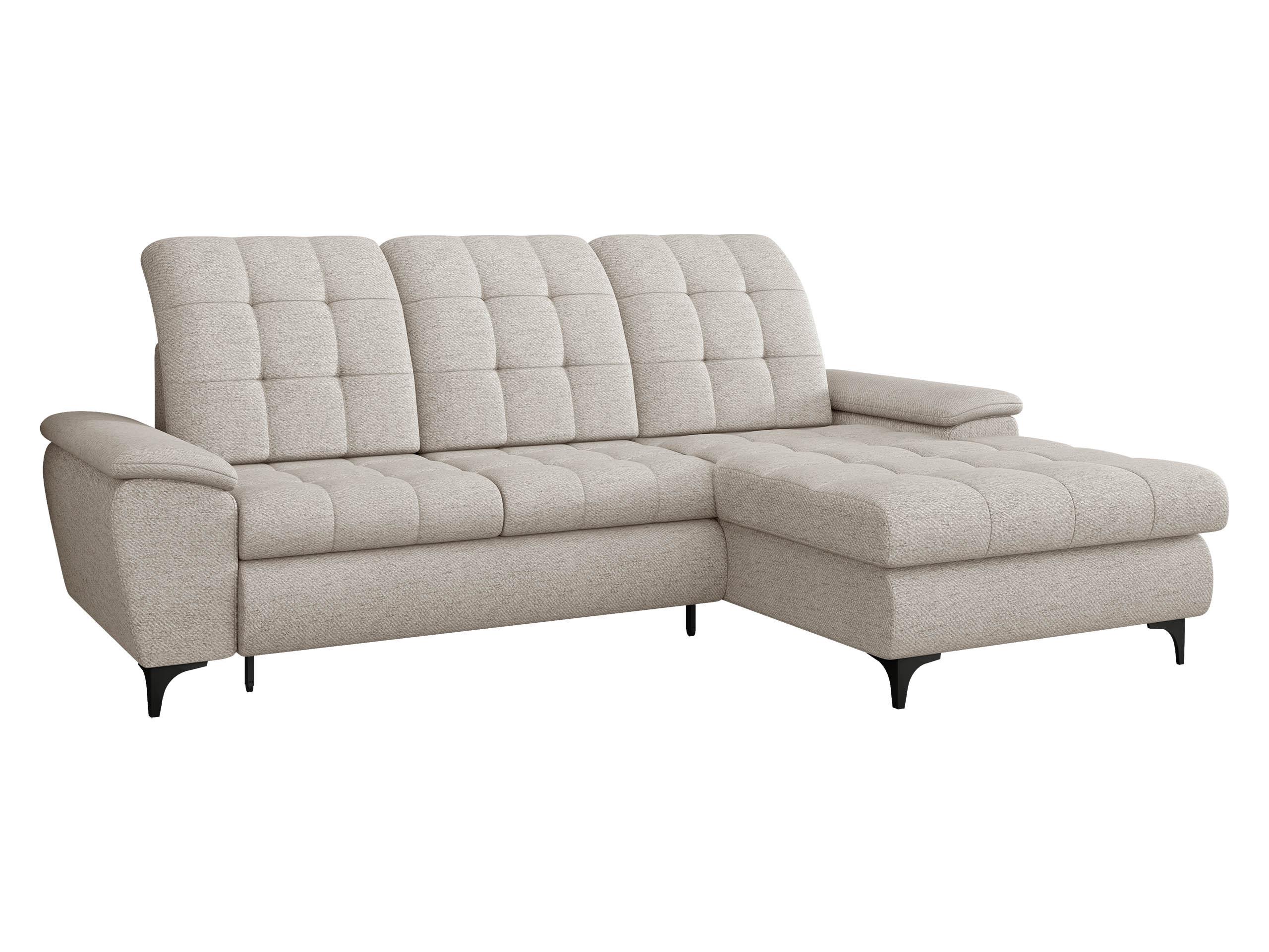 ECKSOFA Crystal, Seite: Rechts - Creme/Schwarz, Holz/Textil (182/260cm) - MIRJAN24