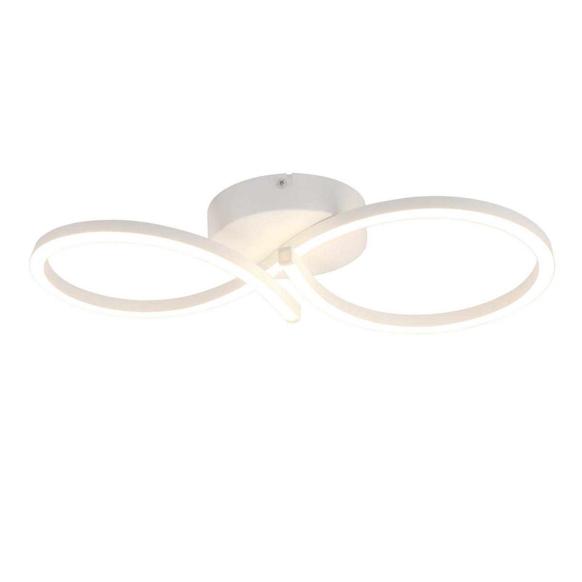 LED-DECKENLEUCHTE Malling 45/19/8 cm - Weiß, Metall (19/45/8cm) - Nettlife