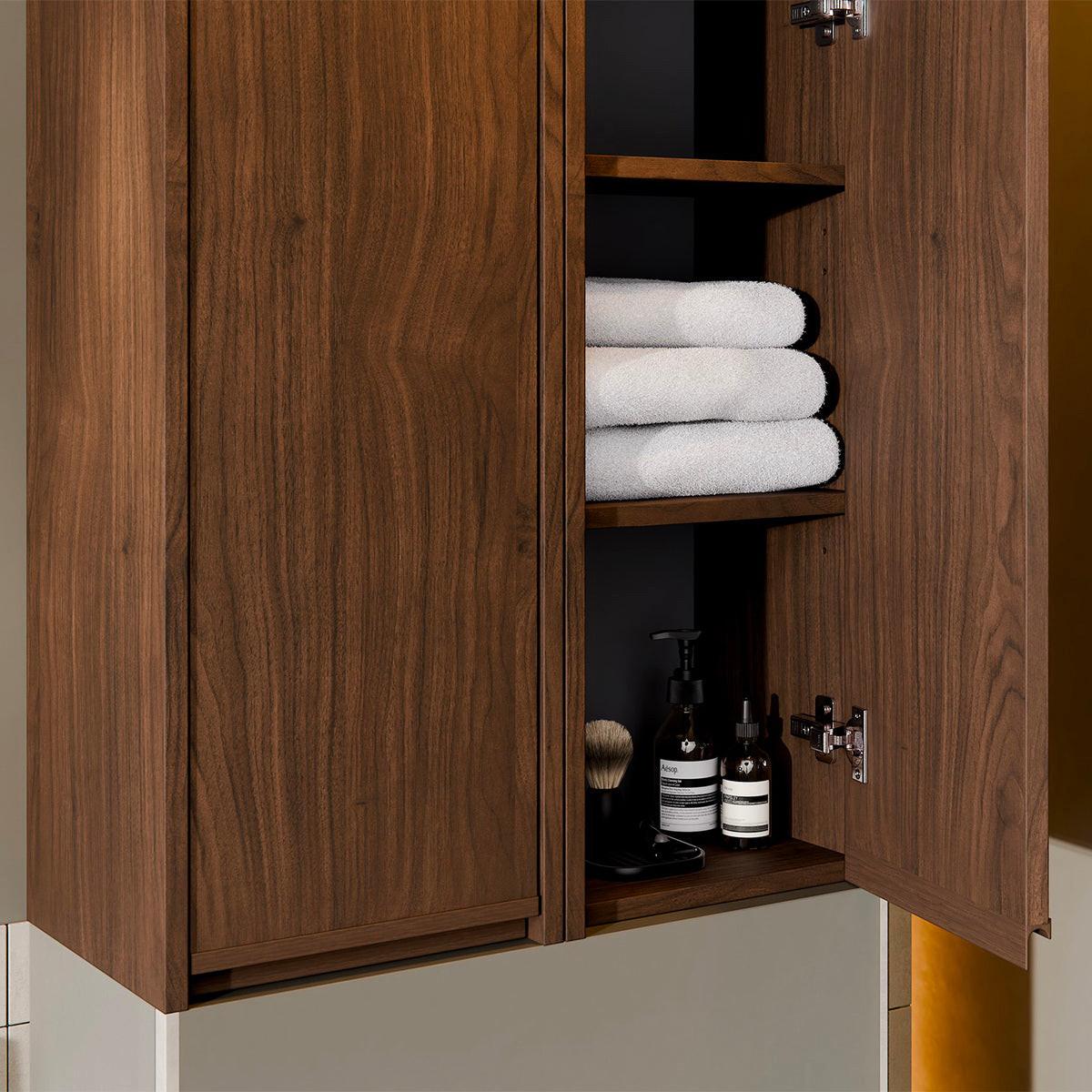 HOCHSCHRANK Edmé Dunkles Holz - Braun, Holzwerkstoff (30/80/26.6cm) - Petits-meubles