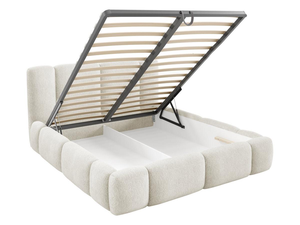 POLSTERBETT Bianco Boucle - Dunkelgrau, Holz/Textil (120/200cm) - MIRJAN24