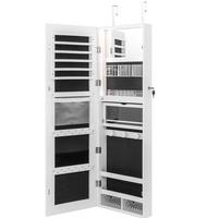 SCHMUCKSCHRANK Weiß - Weiß, Holz (37/140/10cm) - COSTWAY