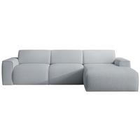 ECKSOFA Bouvi Hellgrau rechts - Hellgrau/Schwarz, Kunststoff/Textil (165/310cm) - Selsey