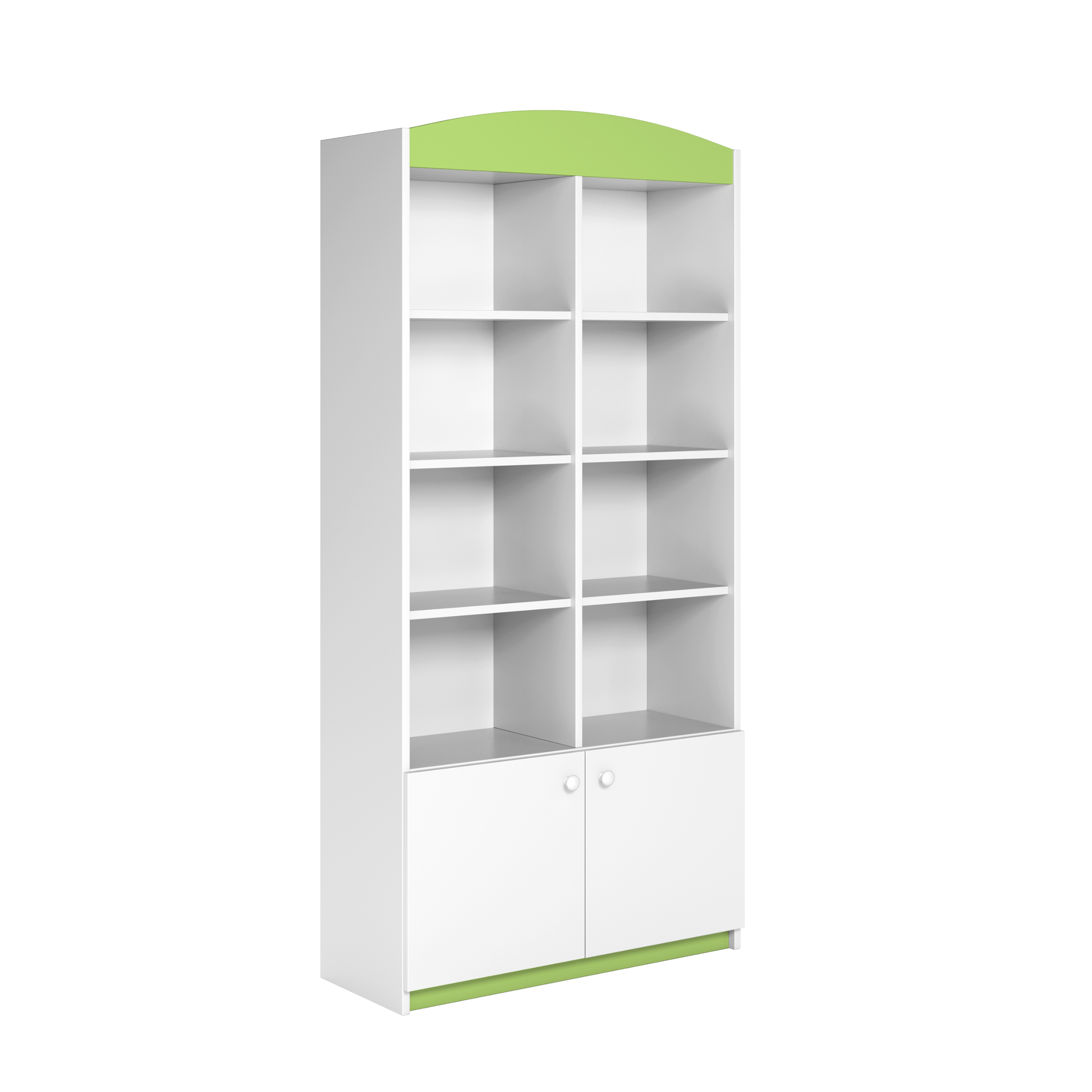 KINDERREGAL II Babydreams Grün 90\180\36 - Grün, Holzwerkstoff/Kunststoff (90/180/36cm) - RAUMHIRSCH FURNITURE