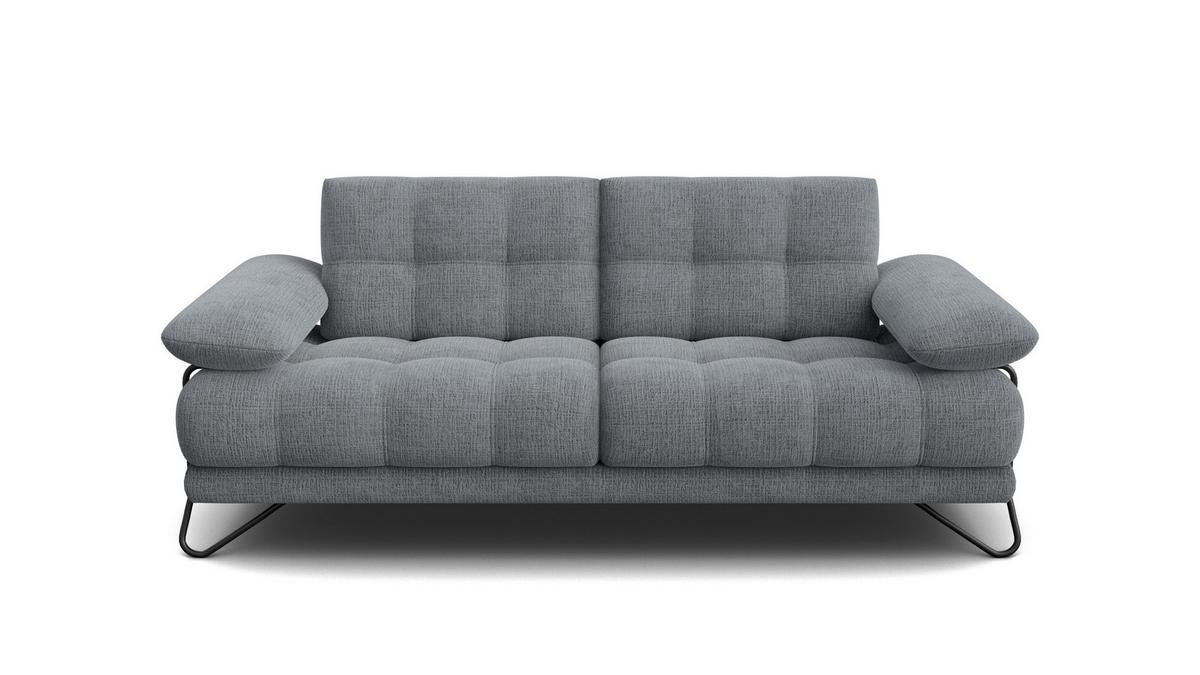 SOFA BUBBARA 2,5-Sitzer, dunkelgrau - Dunkelgrau/Schwarz, Holz/Textil (215/87/96cm) - Wozimo
