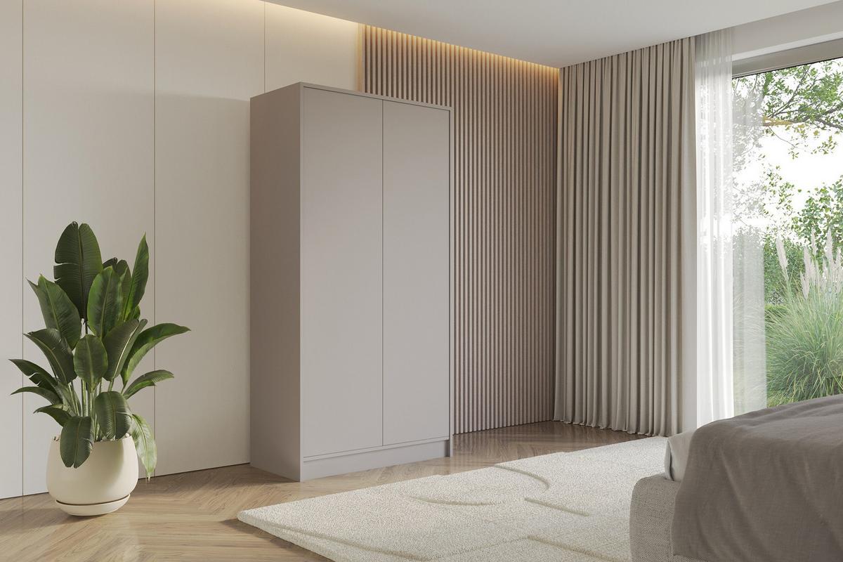 KLEIDERSCHRANK - GALA - 102 - Kaschmir - Kaschmir, Holzwerkstoff (102/200/51cm) - ALTDECOR