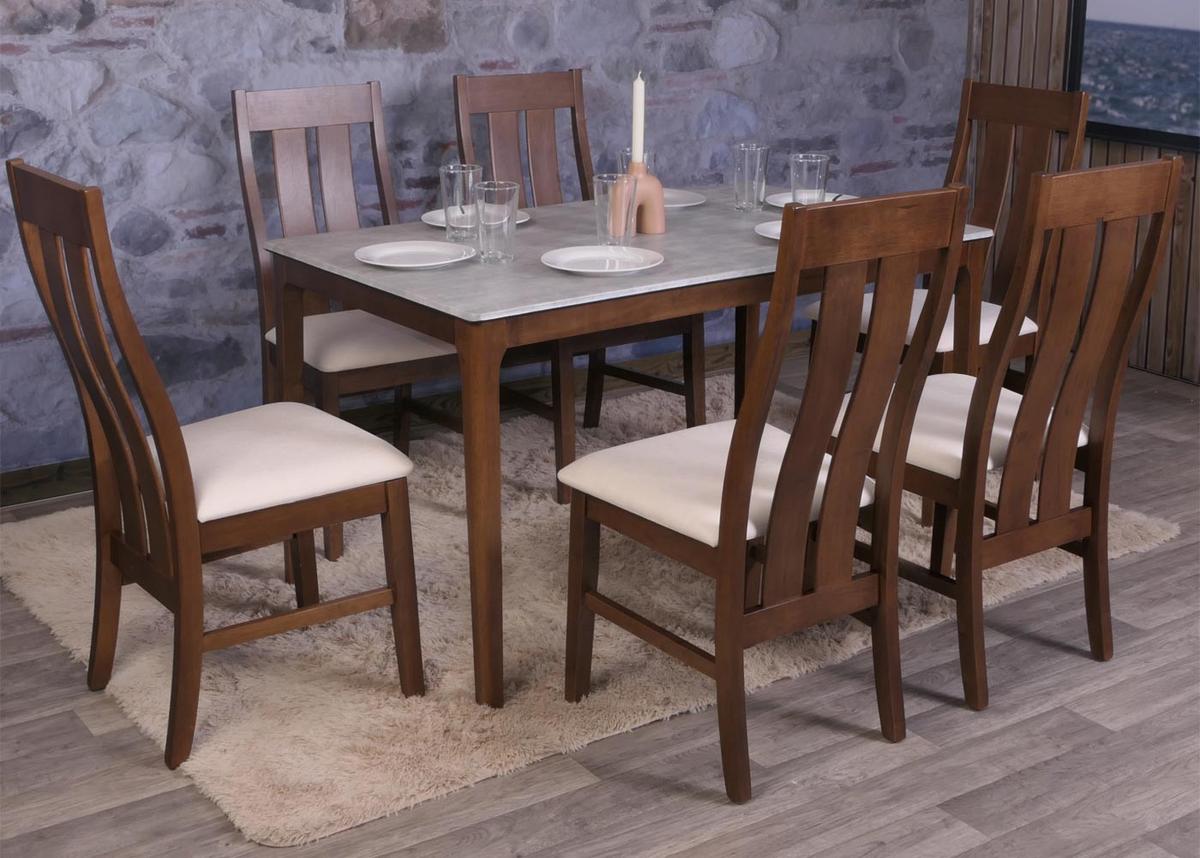 ESSZIMMERSTUHL Dunkelbraun, Creme 2er-Set - Beige/Dunkelbraun, Holz (46/100/45cm) - MCW
