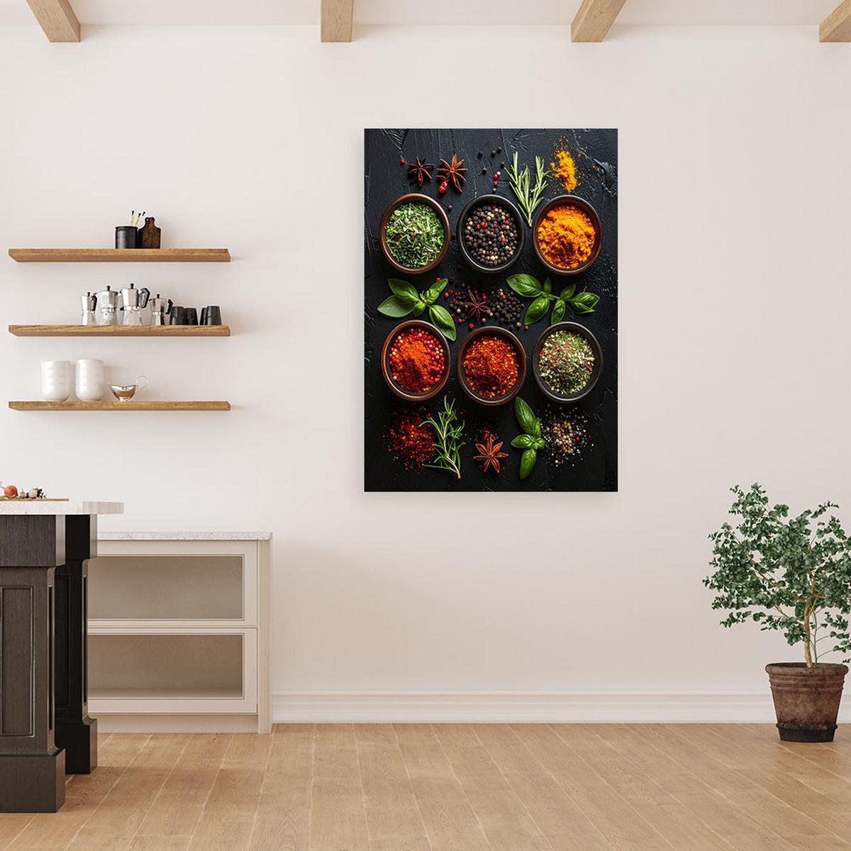 LEINWANDBILD Essen & Trinken 70x100cm - Multicolor, Textil (70/100cm) - Feeby