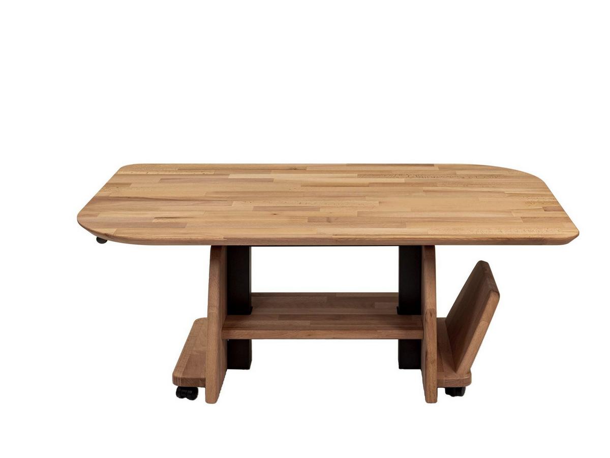 COUCHTISCH Cecislava 105x65x50 höhenverstellbar Wildeiche - Braun, Holz (105/65/50cm) - 58aufmkessel
