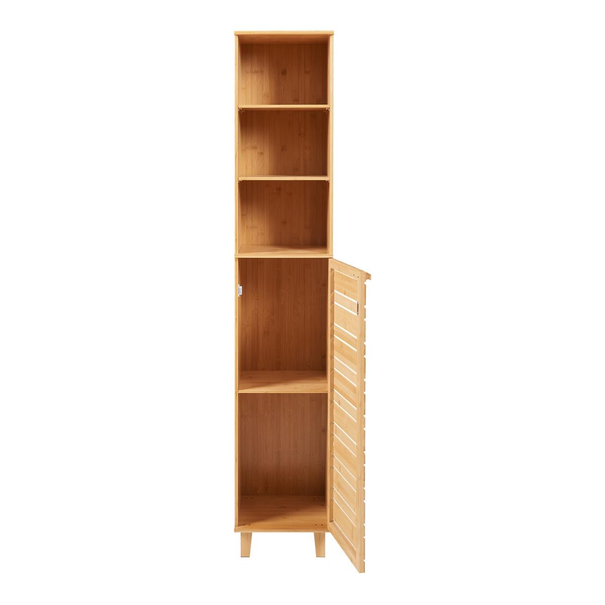 HOCHSCHRANK Epind - Naturfarben, Holz (33/180/30cm) - [en.casa]