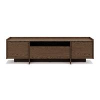 LOWBOARD Juni mit 3 Türen, 200 cm, Baltic Storm Eiche - Dunkelbraun, Holzwerkstoff (198/57/38cm) - Beautysofa