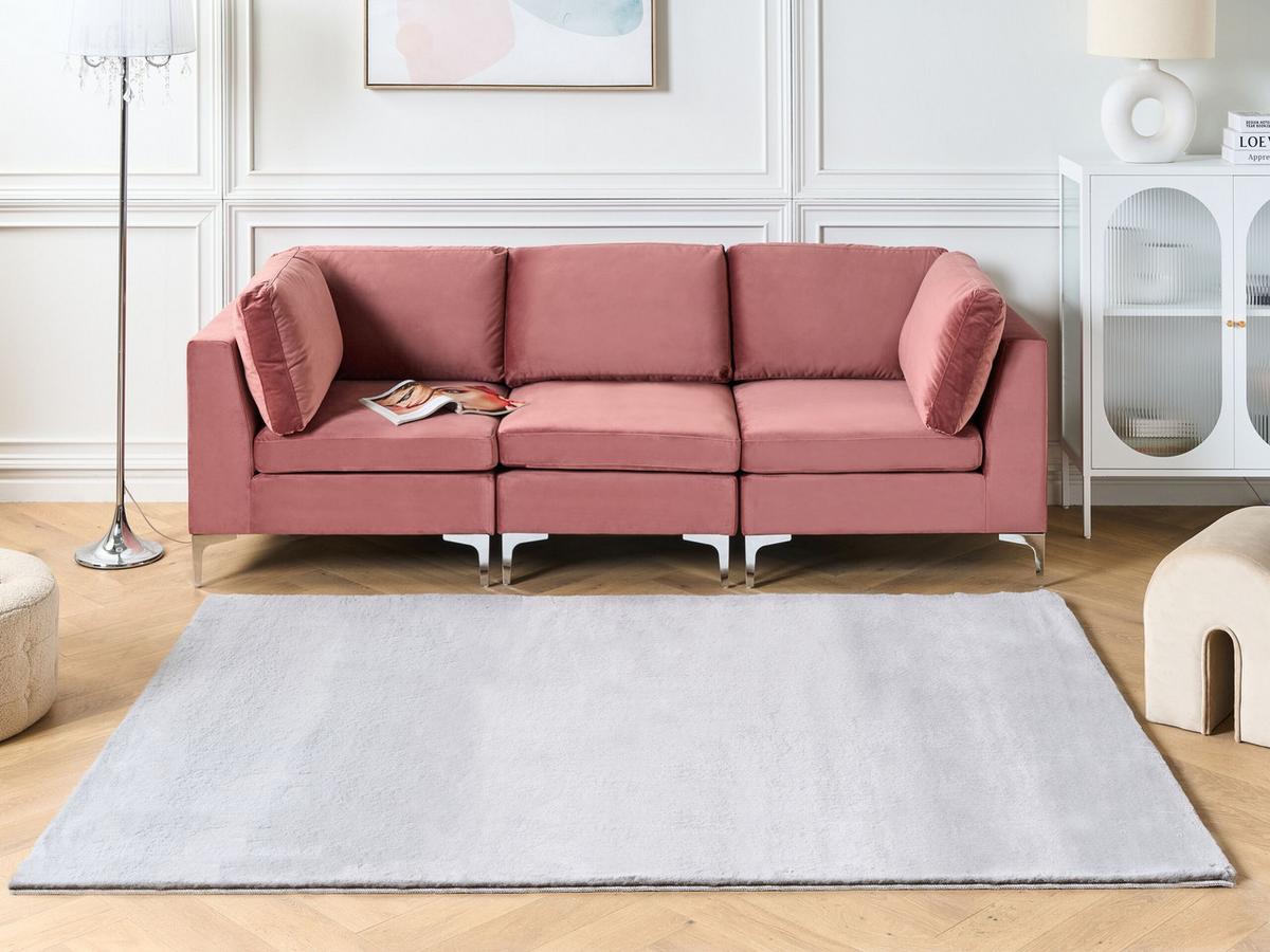 SHAGGY-KUNSTFELLTEPPICH Mirpur 230/160 cm - Grau, Kunststoff (160/230cm) - Beliani