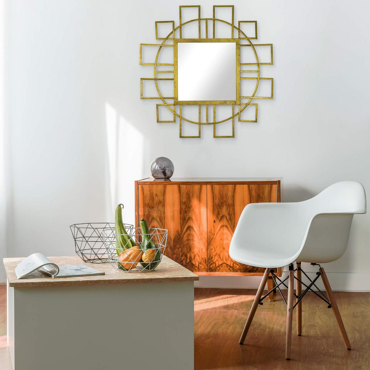 WANDSPIEGEL Gold 89/89 cm - Goldfarben, Metall (9.81/89/3cm) - KUNSTLOFT