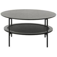 COUCHTISCH Mogest 80 cm - Dunkelbraun, Holzwerkstoff/Metall (80/80/40cm) - Selsey