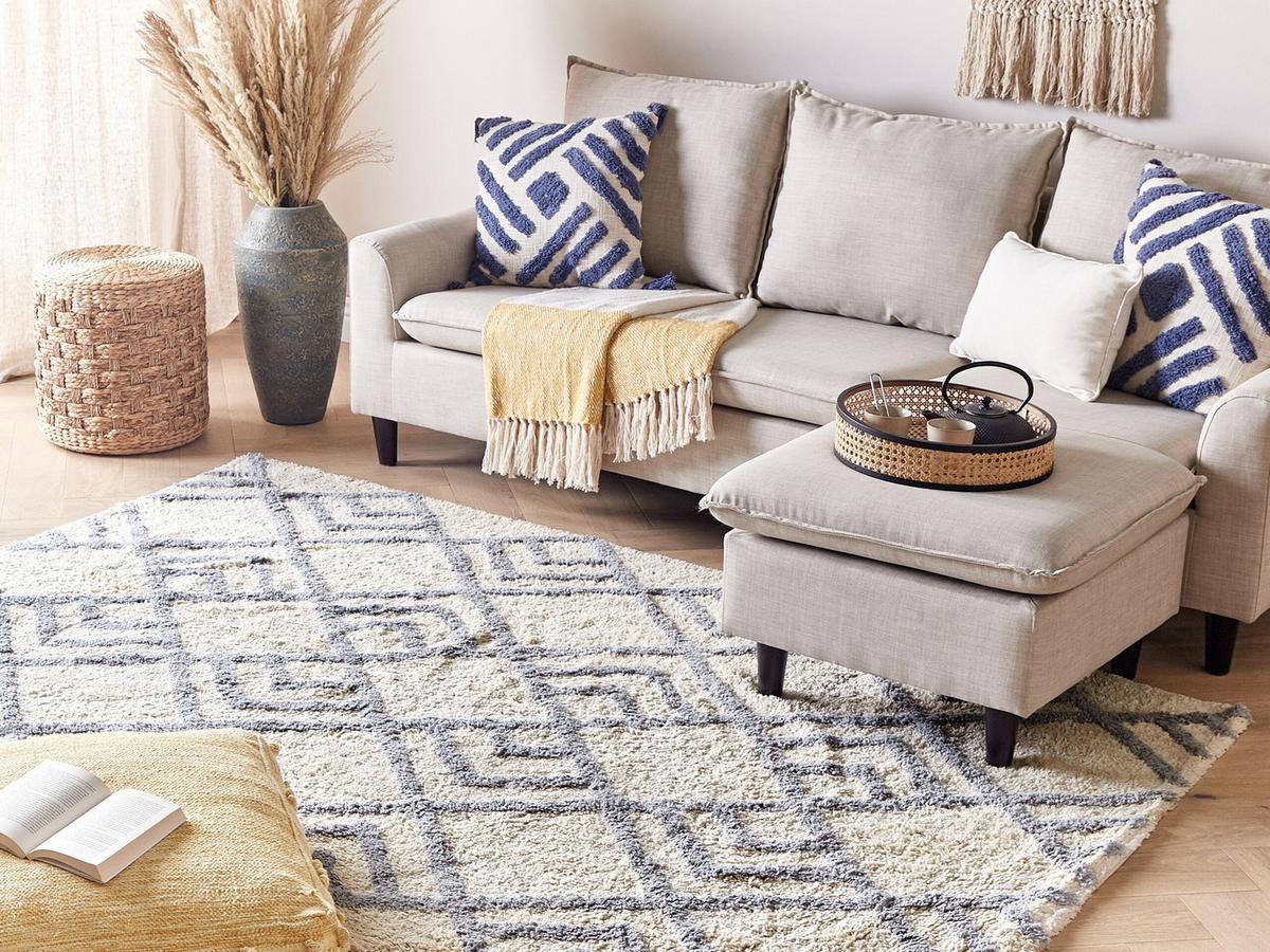 KURZFLOR-TEPPICH Nevsehir 200/140 cm - Beige, Textil (140/200cm) - Beliani